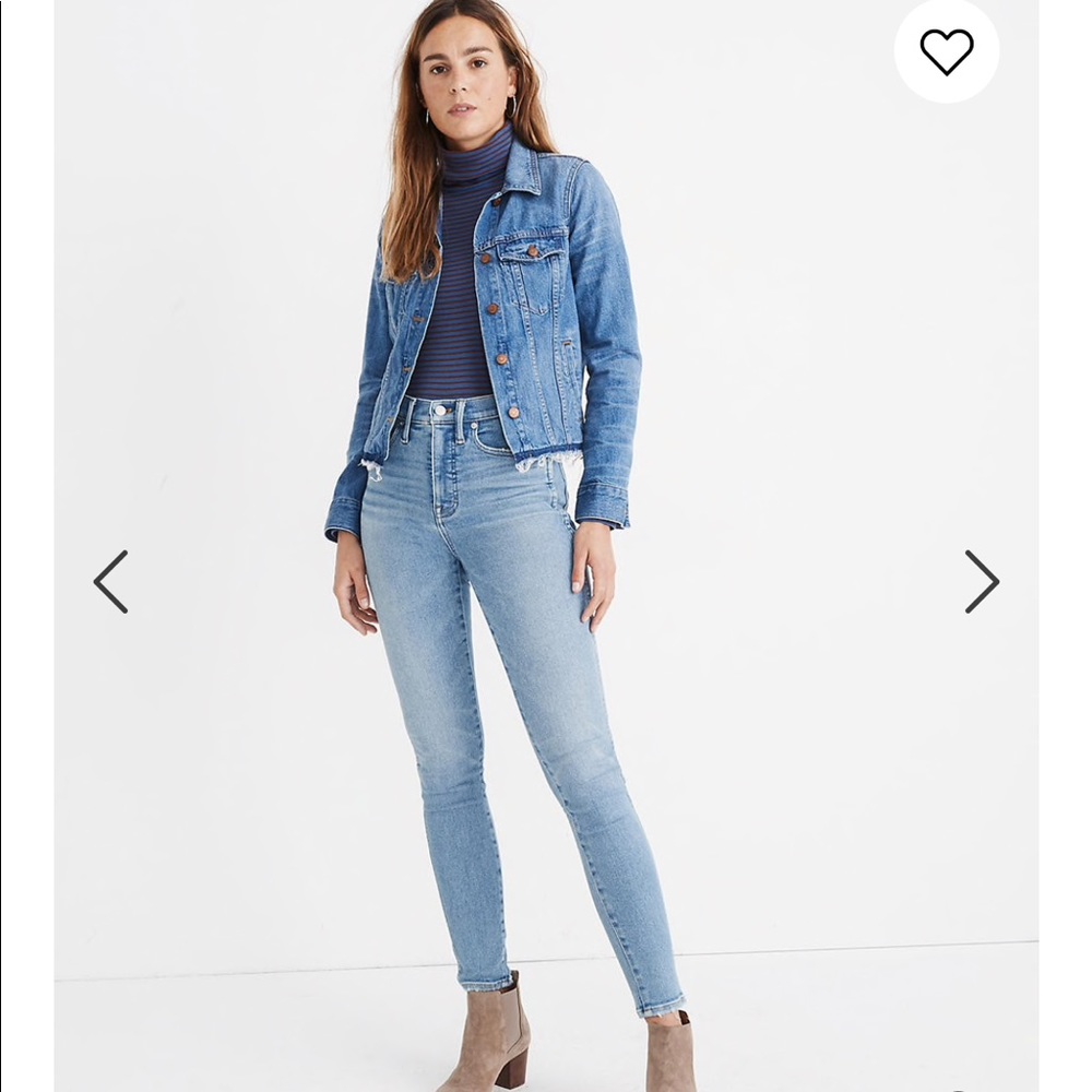 NWT Madewell Petite 10” High-Rise Skinny Jeans